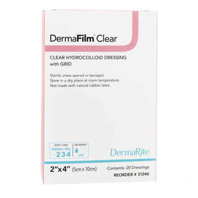 DermaFilm® Hydrocolloid Dressing, 2 x 4 Inch