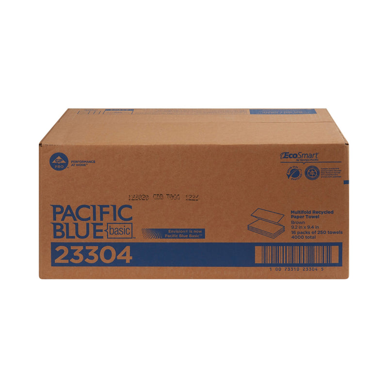 Pacific Blue Basic™ Paper Towel, 250 per Pack, 16 Packs per Case