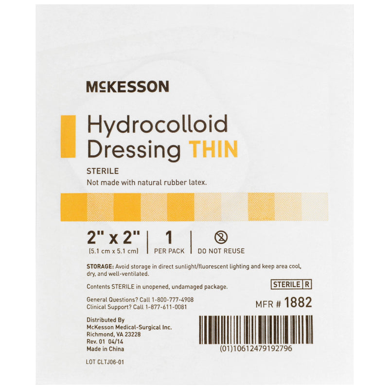 McKesson Hydrocolloid Dressing, 2 x 2 Inch