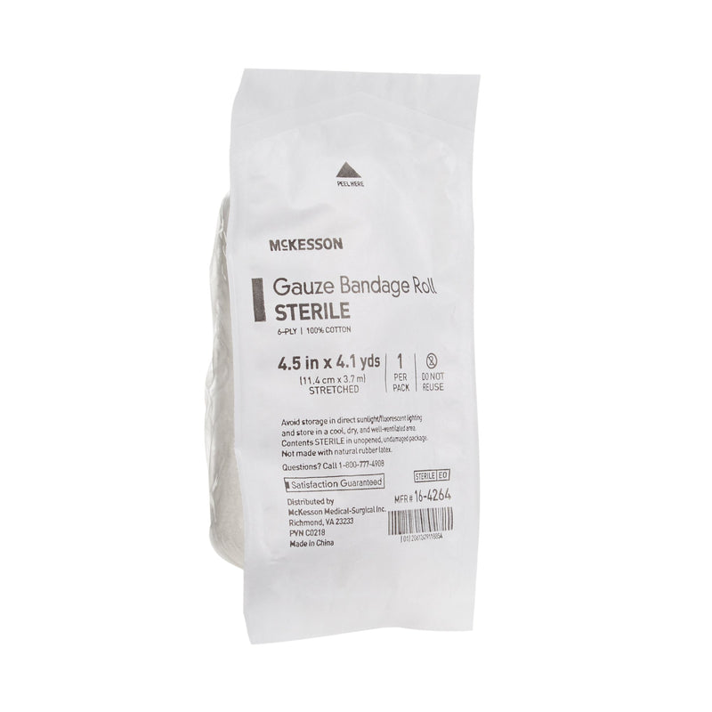 McKesson Sterile Fluff Bandage Roll, 4-1/2 Inch x 4-1/10 Yard