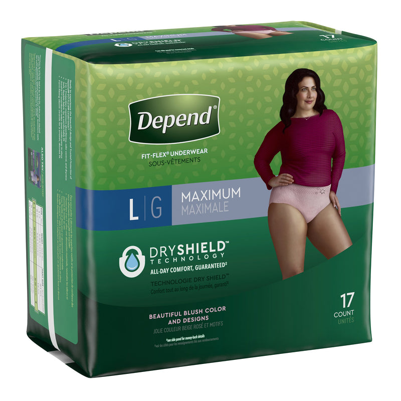 Depend® FIT-FLEX® Womens Absorbent Underwear, Large, Tan