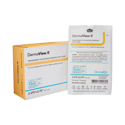 DermaView II™ Transparent Film Dressing, 6 x 7 Centimeter