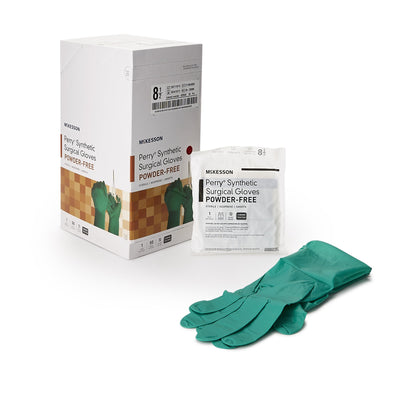 McKesson Perry® Polychloroprene Standard Cuff Length Surgical Glove, Size 8½, Dark Green