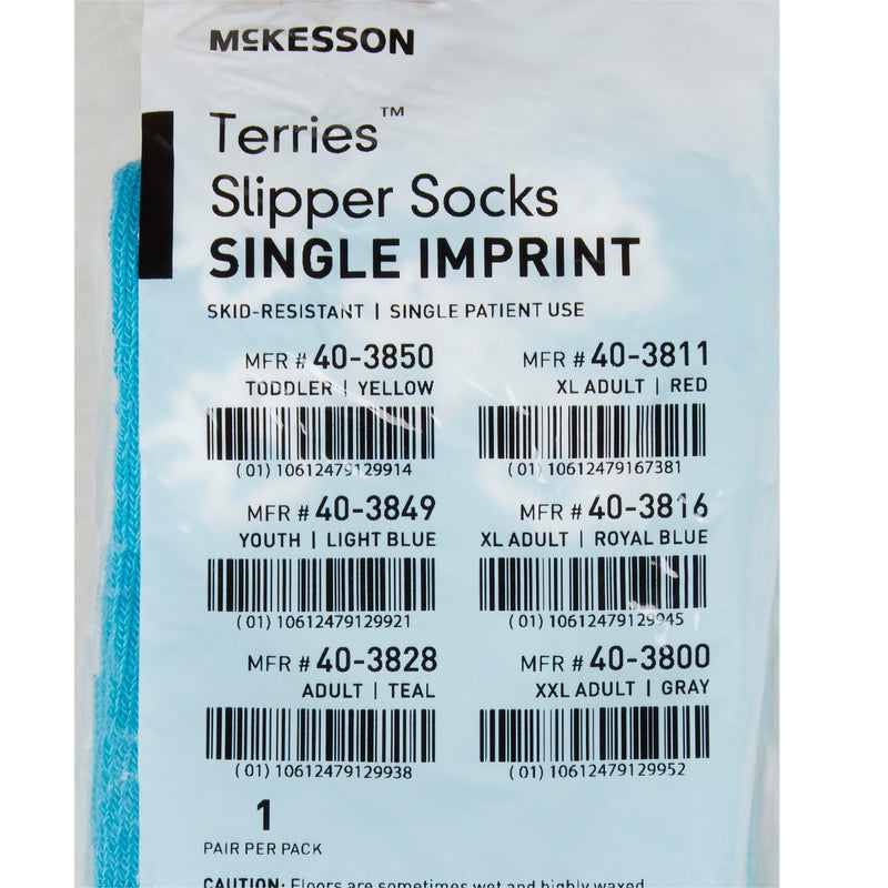 McKesson Terries™ Adult Slipper Socks, Large