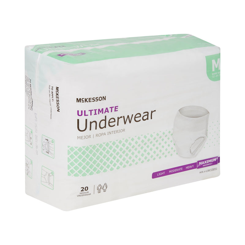 McKesson Ultimate Maximum Absorbent Underwear, Medium