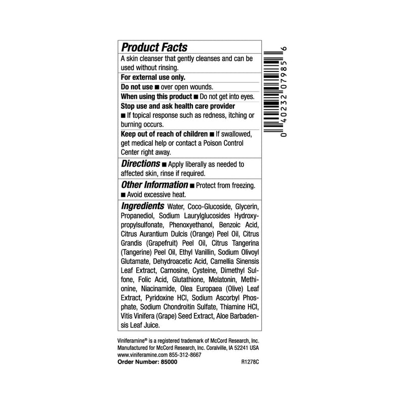 Viniferamine® Rinse-Free Body Wash