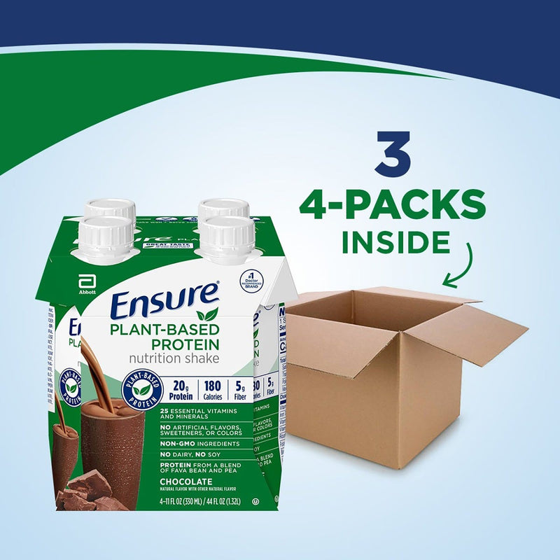 Ensure® Plant Based Protein Chocolate Oral Supplement, 11 oz. Carton