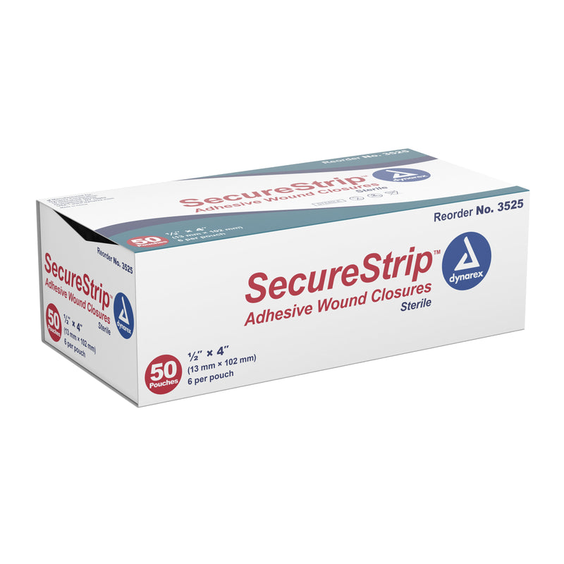 dynarex® Secure Strip™ Adhesive Wound Closure Strip, ½ by 4 Inches