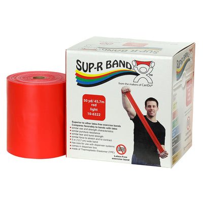 Sup-R Band® Exercise Resistance Band, Red, 5 Inch x 50 Yard, Light Resistance