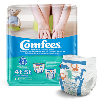 Comfees Training Pants, 12-Hour Protection, Male Toddler, 4T-5T, Over 38 Lbs