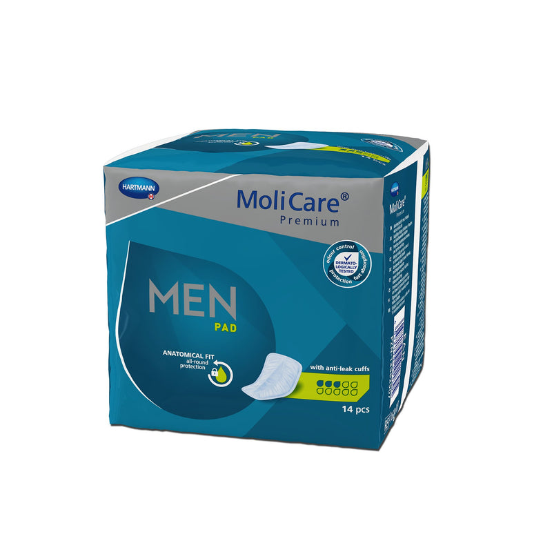 MoliCare® Premium Men 3 Drop Bladder Control Pad, 7 x 10 Inch