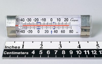 Horizontal Refrigerator / Freezer Thermometer