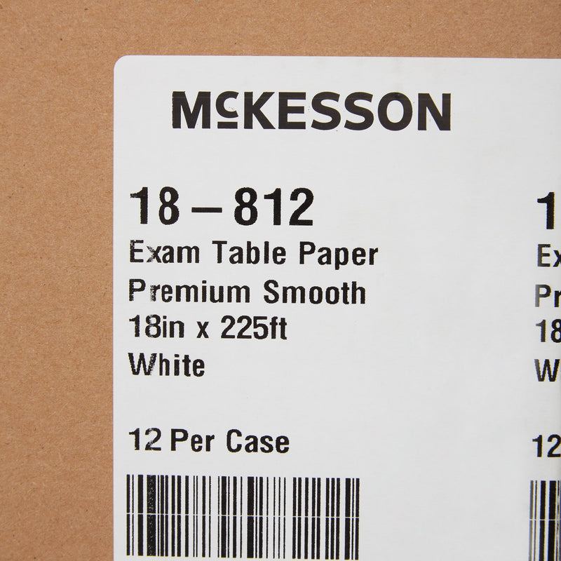 McKesson Smooth Table Paper, 18 Inch x 225 Foot, White