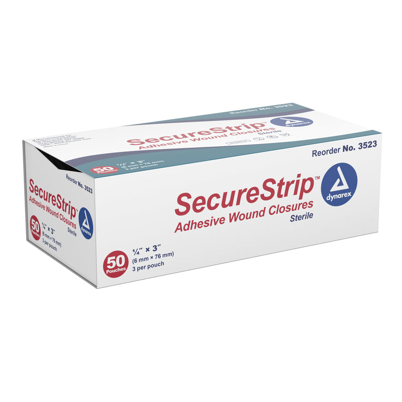dynarex® Secure Strip™ Adhesive Wound Closure Strip, ¼ by 3 Inches
