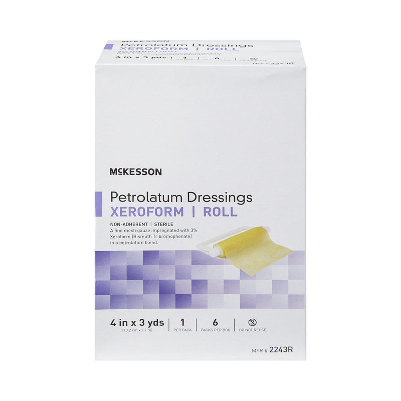 McKesson Xeroform® Petrolatum Dressings, 4 Inch x 3 Yard