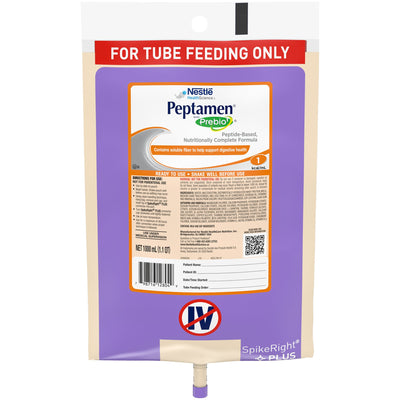 Peptamen® with Prebio1™ Ready to Hang Tube Feeding Formula, 33.8 oz. Bag