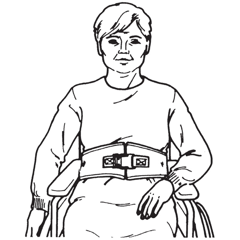 SkiL-Care™ Chair Waist Belt Restraint, 5 x 26 x 42 in., Blue
