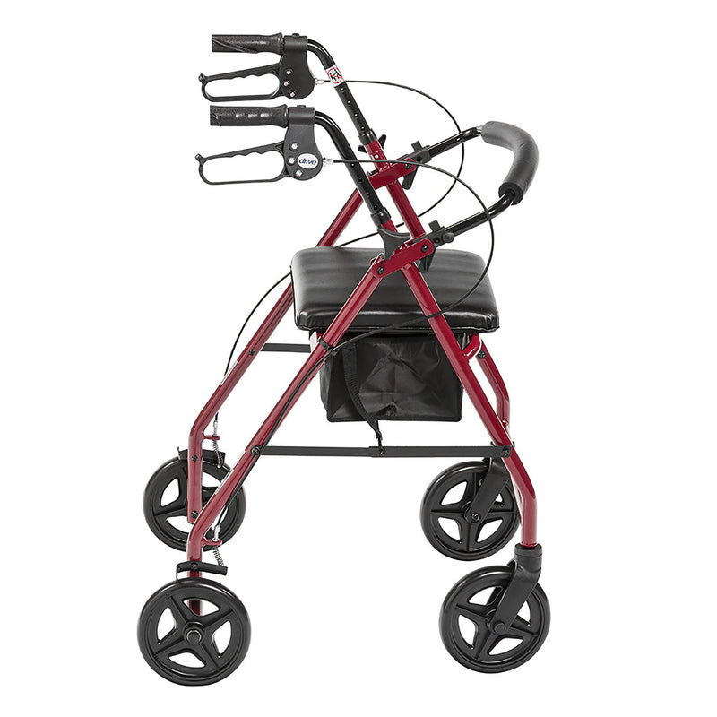 drive™ 4 Wheel Rollator, Red