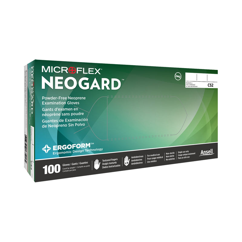 Neogard® Polychloroprene Standard Cuff Length Exam Glove, Large, Green