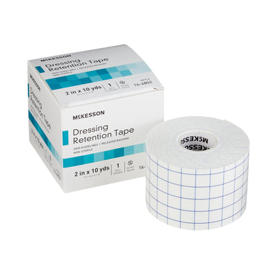 McKesson Nonwoven Fabric / Printed Release Paper Dressing Retention Tape, 2 Inch x 10 Yard, White