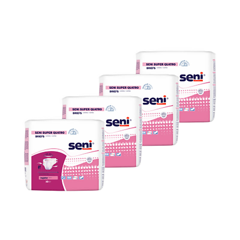 Seni® Super Quatro Severe Absorbency Incontinence Brief, Regular