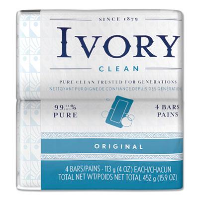 Ivory Individually Wrapped Bath Soap, White, 3.1 oz Bar, 72/Carton (12364)