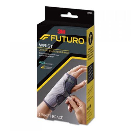 FUTURO Adjustable Reversible Splint Wrist Brace, Fits Wrists 5 1/2"- 8 1/2", Black (10770EN)