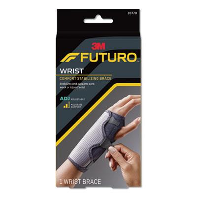 FUTURO Adjustable Reversible Splint Wrist Brace, Fits Wrists 5 1/2"- 8 1/2", Black (10770EN)