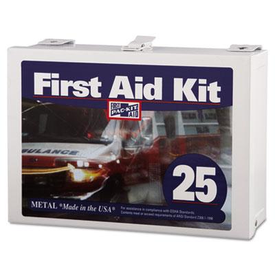 Pac-Kit First Aid Kit for Up to 25 People, 159-Pieces, Steel (6086)