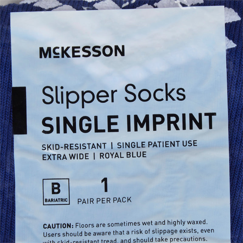 McKesson Single Tread Slipper Socks, Bariatric / X-Wide