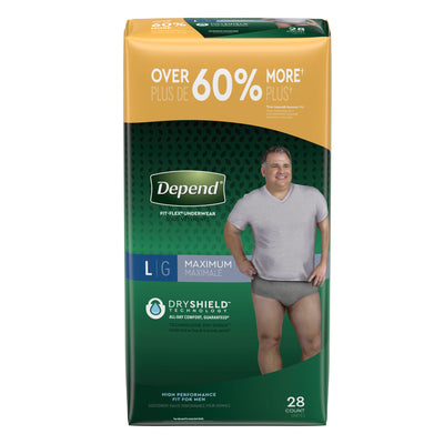 Men's Depend® FIT-FLEX® Maximum Absorbent Underwear, Large