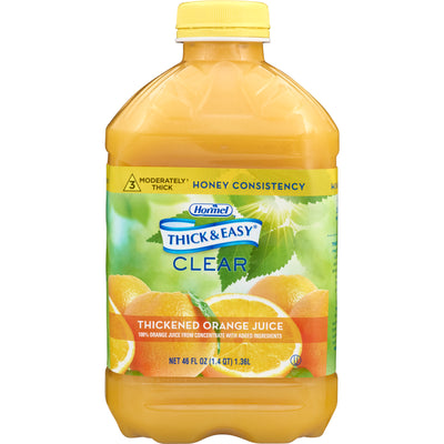 Thick & Easy® Clear Honey Consistency Orange Juice Thickened Beverage, 46 oz. Bottle