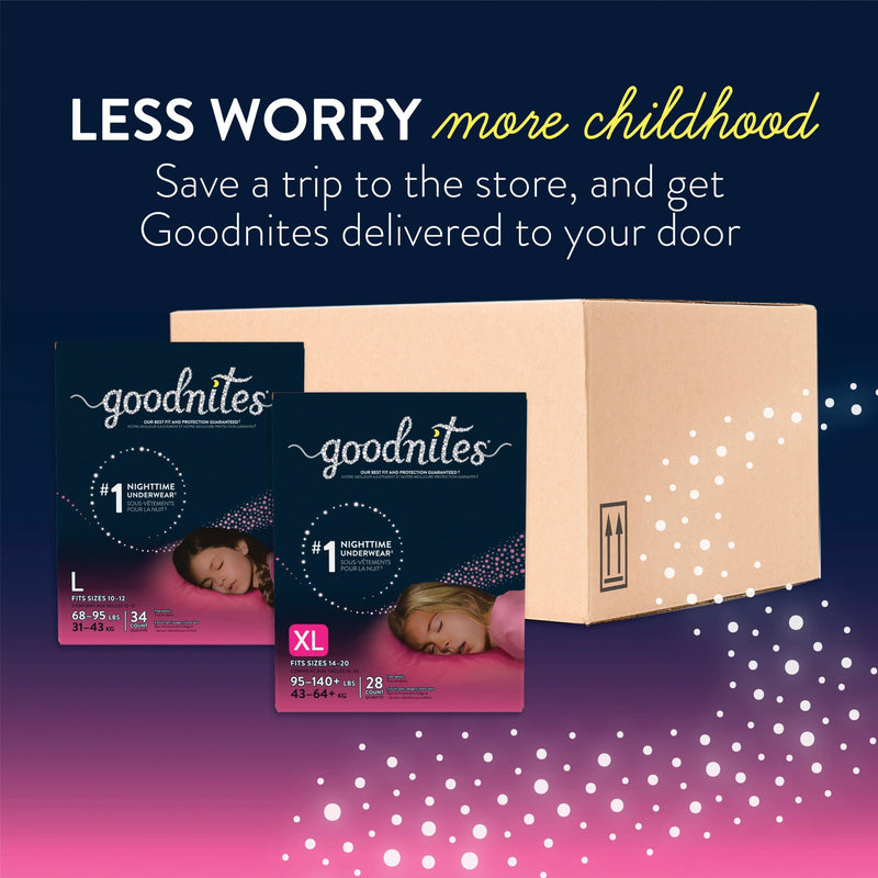 GoodNites® Absorbent Underwear, Large, 11 per Pack