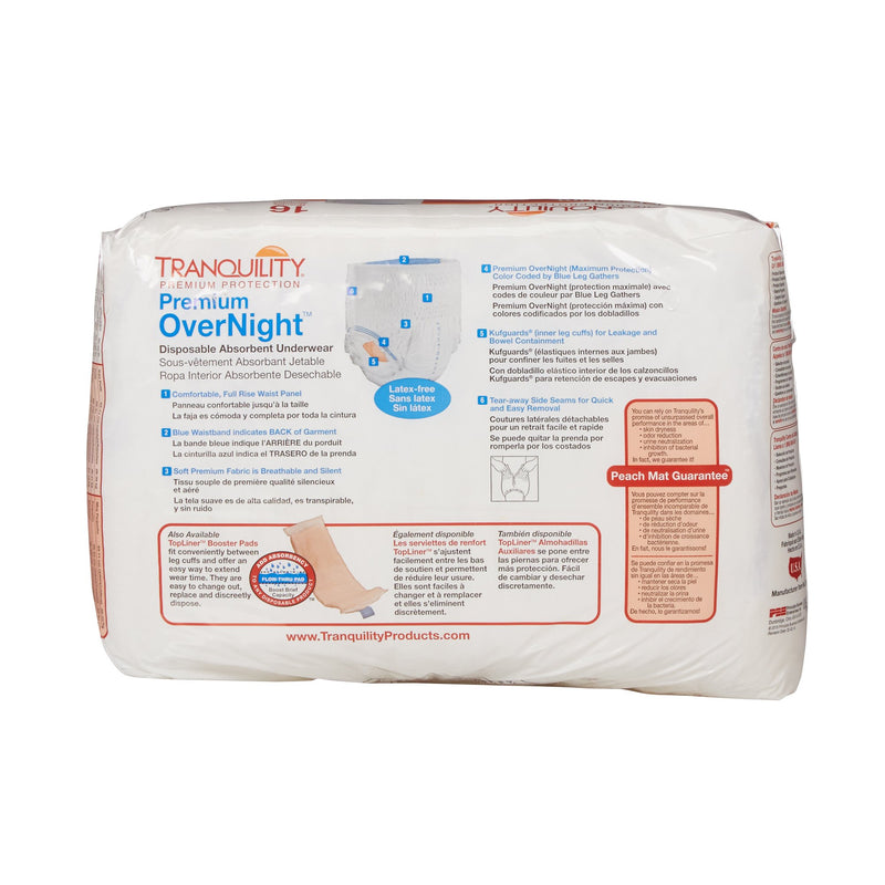 Tranquility® Premium OverNight™ Absorbent Underwear, Large