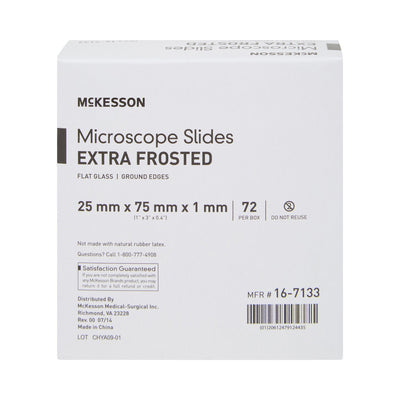 McKesson Glass Microscope Slide, 1 x 3 Inch x 1 mm