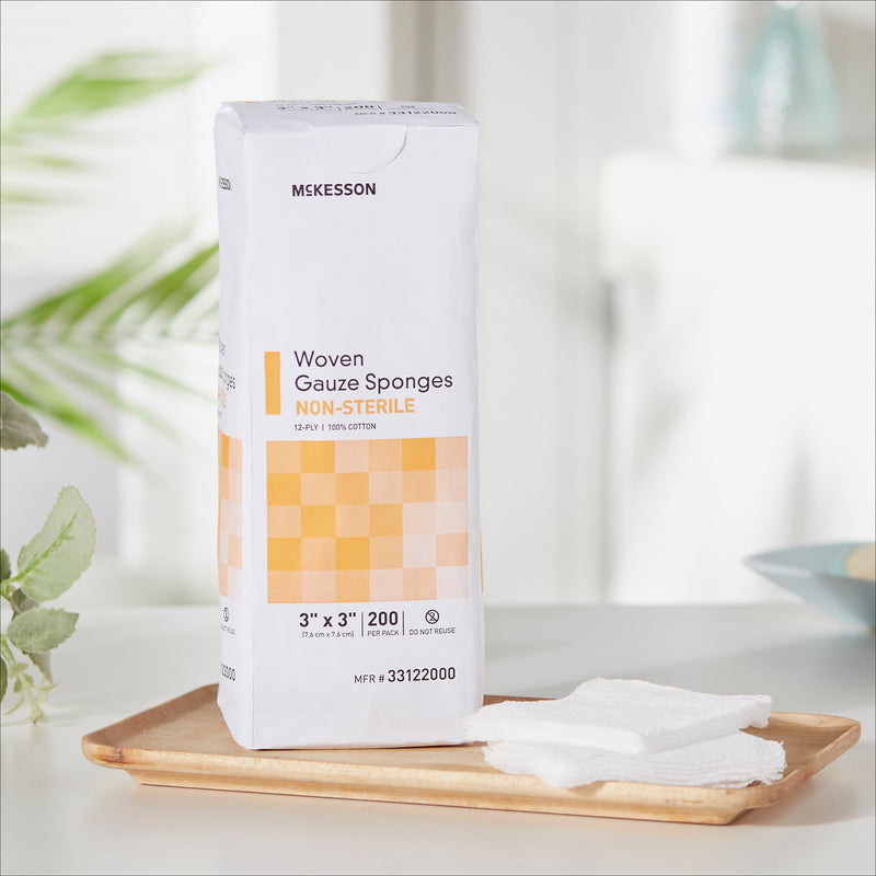 McKesson NonSterile Gauze Sponge, 3 x 3 Inch