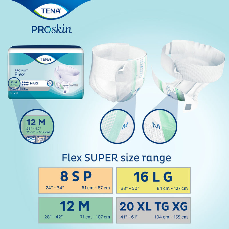 Tena® Flex™ Super Incontinence Belted Undergarment, Size 12