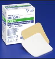 Kendall™ Adhesive with Border Foam Dressing, 6 x 6 Inch