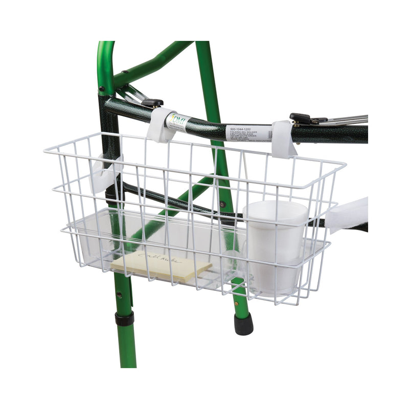 Mabis® Walker Basket, For Use With Walkers, 16 in. L x 5.5 in. W x 7 in. H, Plastic