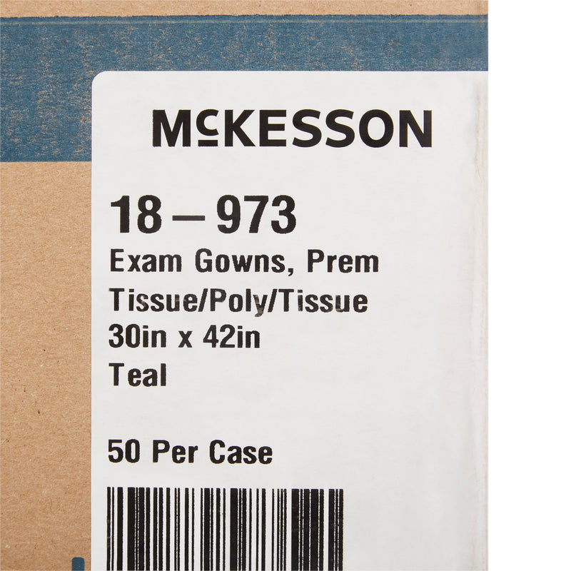 McKesson Patient Exam Gown, Teal