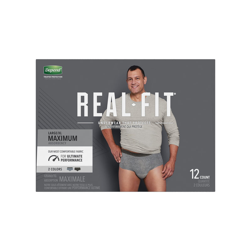 Depend® Real Fit® Maximum Absorbent Underwear, Large / Extra Large