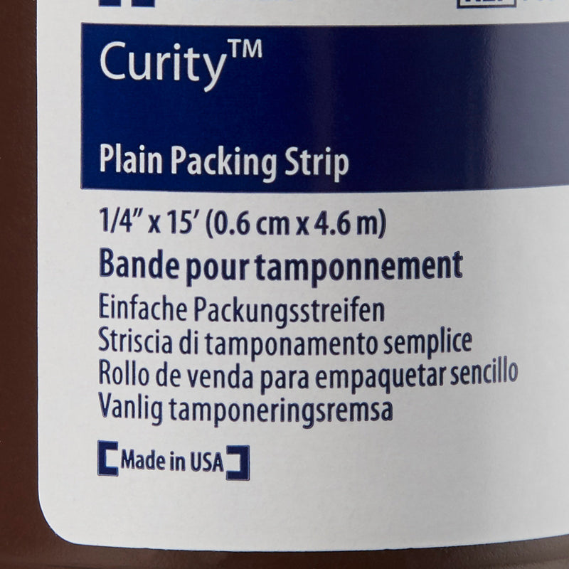 Curity™ Nonimpregnated Wound Packing Strip, ¼ Inch x 5 Yard