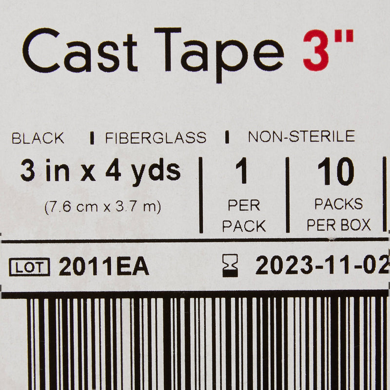 McKesson Black Cast Tape, 3 Inch x 4 Yard