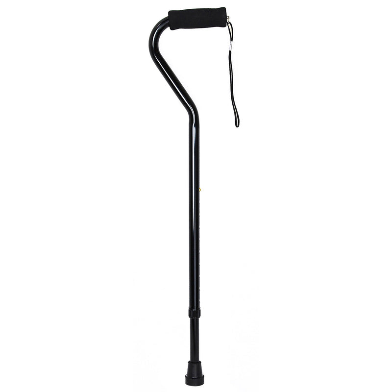 McKesson Black Aluminum Offset Cane, 30 – 39 Inch Height