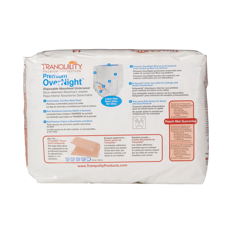 Tranquility® Premium OverNight™ Absorbent Underwear, Extra Large