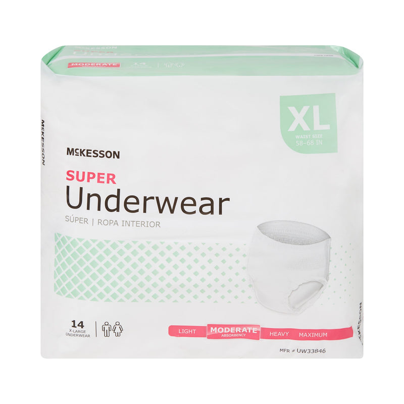 McKesson Super Moderate Absorbent Underwear, Extra Large