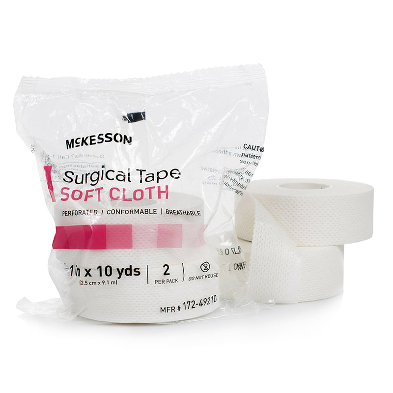 McKesson Cloth Medical Tape, 1 Inch x 10 Yard, White