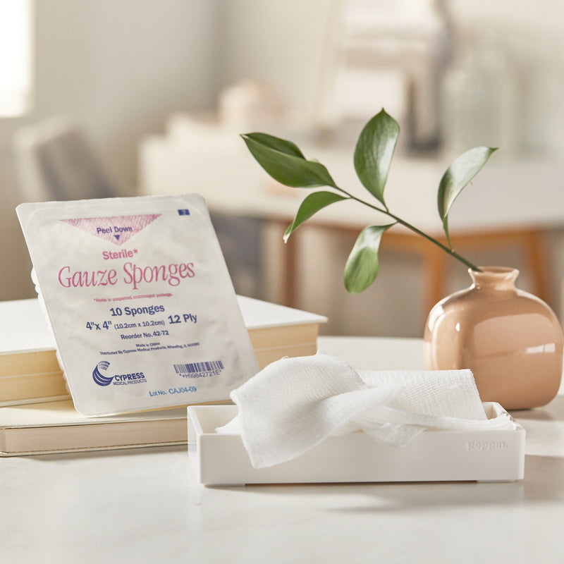 Cypress Sterile Gauze Sponge, 4 x 4 Inch
