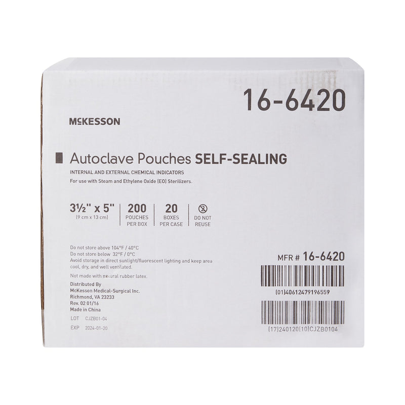 McKesson Sterilization Pouch, 3½ x 5 Inch