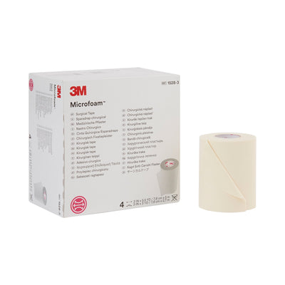 3M™ Microfoam™ Foam / Acrylic Adhesive Medical Tape, 3 Inch x 5-1/2 Yard, White